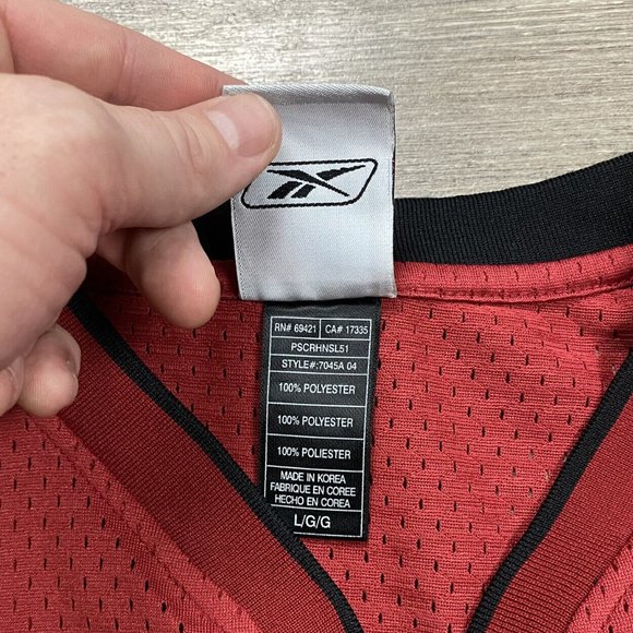 Miami Heat NBA Basketball Jersey Shaq O’Neal #32 Reebok L Reebok Red Black - Picture 4 of 6